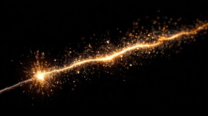 Sparkling magical wand trail