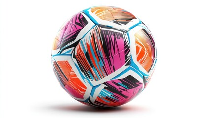 Vibrant Soccer Ball: A Colorful Close-Up