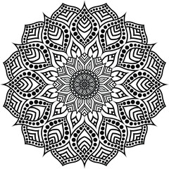 Beautiful floral pattern mandala art isolated on a white background, decoration element for meditation poster, yoga, banner, henna, invitation, cover page, design element mandala art, vector art