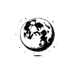 Artistic rendering of a celestial body set against a clear, expansive space