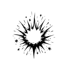 Bursting Black Sun: An Abstract Artistic Representation of Concentrated Energy