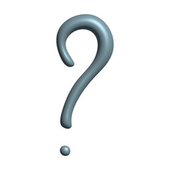 Naklejka premium 3d question mark clipart Single element for design