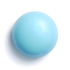 pastel blue chewy sphere Isolated On White Background