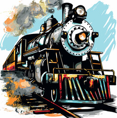 railway, illustration, transportation, drawing, railroad, vector, rail, train, travel, graphic, speed, transport, background, journey, symbol, sketch, track, industry, station, locomotive, vehicle, mo