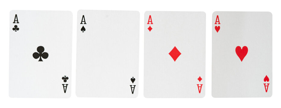 set of playing cards isolated