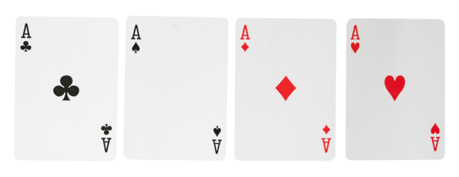 set of playing cards isolated