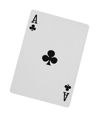 clubs playing card isolated element
