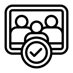 Team approval Line Icon