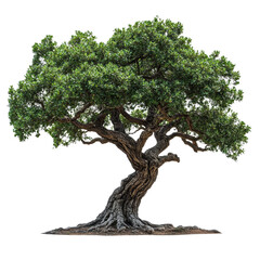 Cork Oak Tree isolated on transparent background