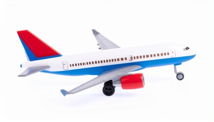 Fototapeta premium airplane on the white 
