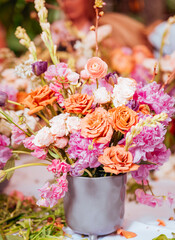 bouquet of beautiful roses colors