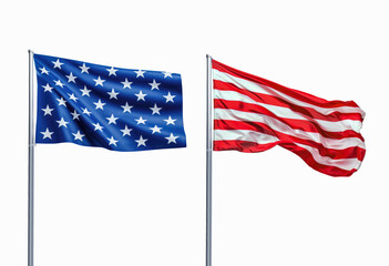Obraz premium American flag symbolizing political divide in USA election