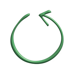 3d arrow symbol. Business clipart. Single element for design