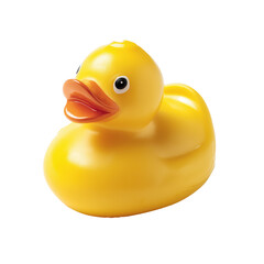 Playful Yellow Rubber Duck , isolated on white background png