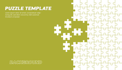 Abstract puzzle background. Jigsaw puzzle background with white pieces. Vector illustration.