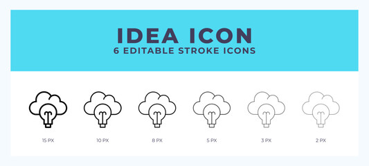 Idea line icon. Thin line. Bold line. Vector illustration.