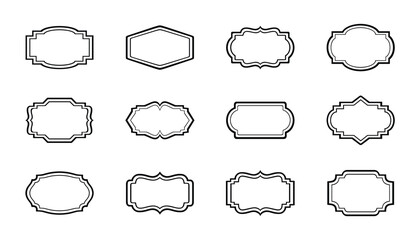 Fototapeta premium Vintage Frame, Border set. Old frames. Vintage elements. Vector illustration