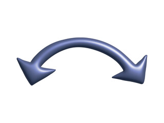 3d arrow symbol. Business clipart. Single element for design