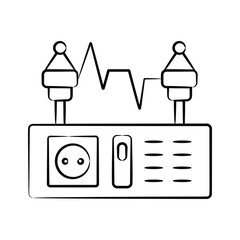 Get a glimpse of trendy hand drawn icon of converter