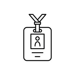 Obraz premium Id Card icon vector stock illustration