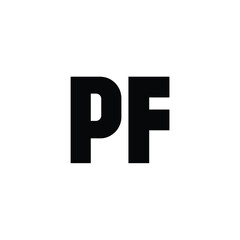 PF monogram logo design letter text name symbol monochrome logotype alphabet character simple logo