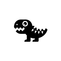 Simple Prehistoric Allosaurus Icon dinosaur 