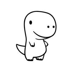 Simple Prehistoric Allosaurus Icon dinosaur 