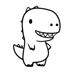 Simple Prehistoric Allosaurus Icon dinosaur 