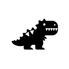 Simple Prehistoric Allosaurus Icon dinosaur 
