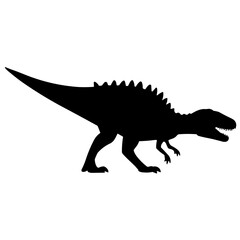 Simple Prehistoric Allosaurus Icon dinosaur 