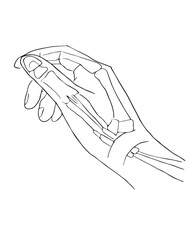 vector illustration of tenosynovitis hand