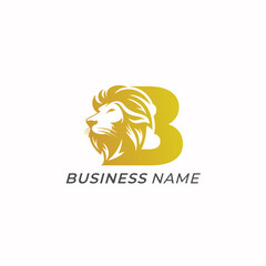 logo design creative letter B and lion head