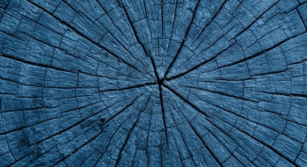 Fototapeta premium Abstract Background of Blue Wood Cross Section Texture