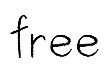 Free lettering Handwritten word Modern brush calligraphy Template for marketing ad, print, web, banner, poster, flyer Ink illustration