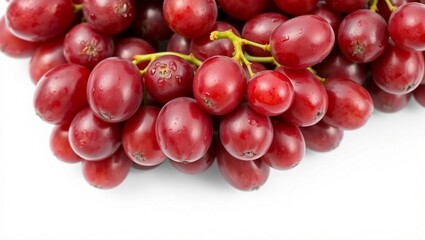 Fototapeta premium luscious_red_grapes,vibrant_fruit,bunch_of_grapes,macro_photography,gourmet_food,organic_produce,fresh_produce,healthy_eating,culinary_art 