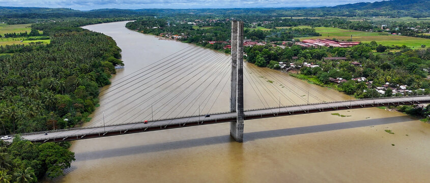 Macapagal Bridge Spanning the Agusan River at Butuan City, Mindanao, Philippines