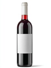 an unbranded wine bottle with a blank white label