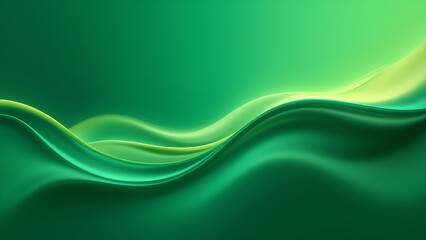 Flowing green waves abstract concept digital design smooth environment aesthetic viewpoint nature inspiration