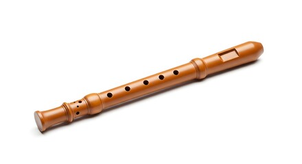 Naklejka premium Recorder Musical Instrument Isolated on White Background