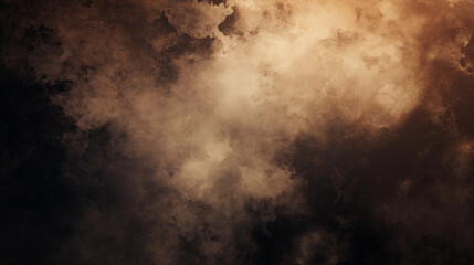Obraz premium Moody Dark Brown Background with Grunge Texture Cloudy Smears Smoke Effect