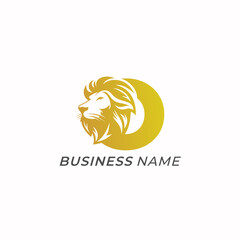 design logo combine letter O and lion head