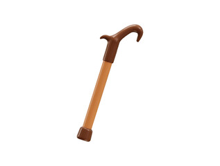 Walking Stick Icon 3d render concept of Walking Cane Stick, Walking stick, medical supplies icon vector illustration