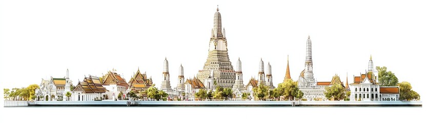 Fototapeta premium A stunning architectural skyline illustration.