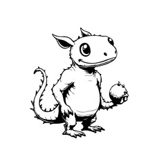 Cartoonish fantasy creature showcasing intricate details, evoking imaginative wonder