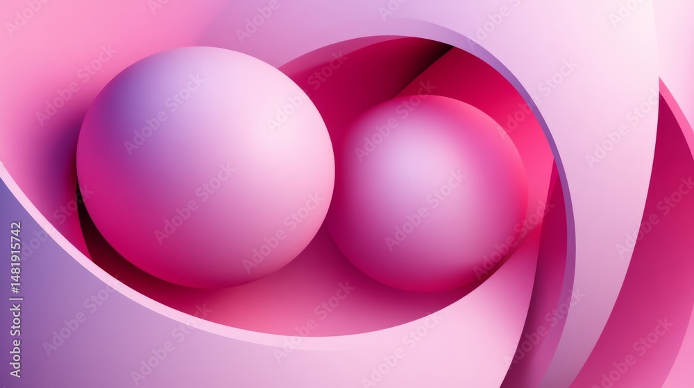Poster abstract 3d rendering of modern geometric background featuring minimalist shapes and clean lines in 