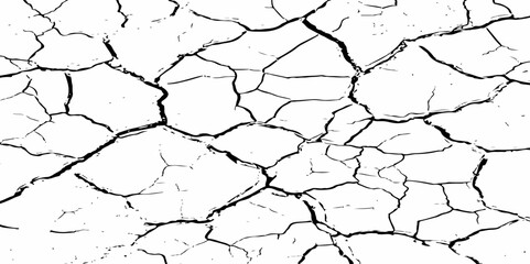 Closeup of dry fissure ground. White dried and cracked ground earth background.Gray crack on earth texture. erosion.	