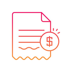 Receipt Vector icon