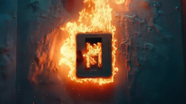 burning fire button