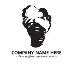 Head of queen logo company design vector illustration