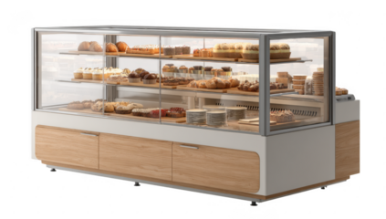 Dessert booth png in 3d transparent no background in minimal concept.